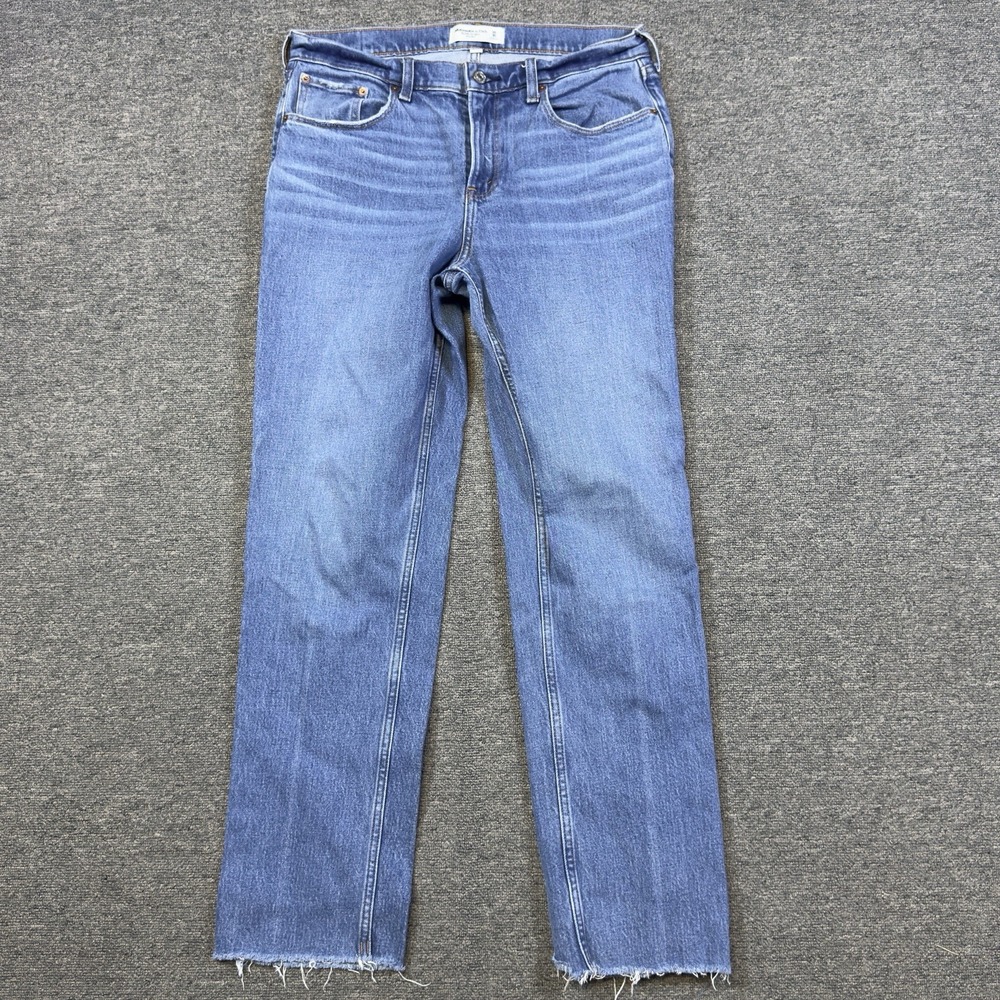 Abercrombie & Fitch The 90s Straight Mid Rise Denim Jean Women's Size 30/10R